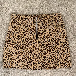 Leopard Jean Skirt